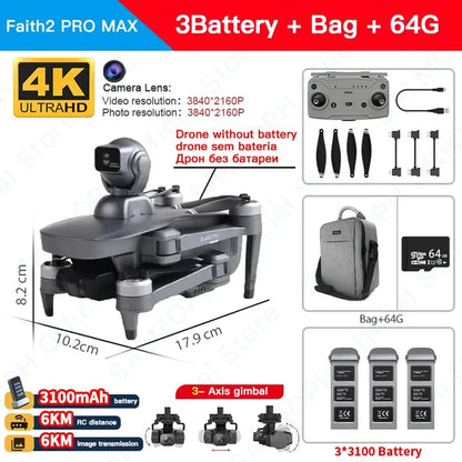 C-FLY Faith2 Pro Drone 4K Professional 3-Axis Gimbal 5G Wifi GPS FPV