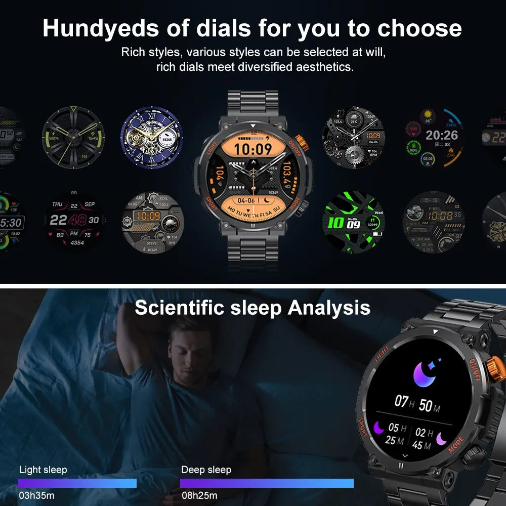 Pathfinder LED Military Smart Watch: Navigate Your World with Precision"
