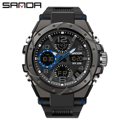 "The Ultimate Men's Dual Display Multifunctional Sports Watch"