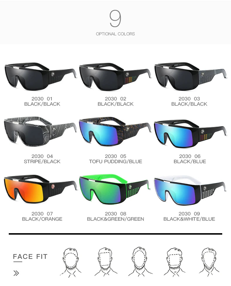"DUBERY Retro Lux: Oversized Colourful Mirror Sunglasses - Fashion Meets Function"