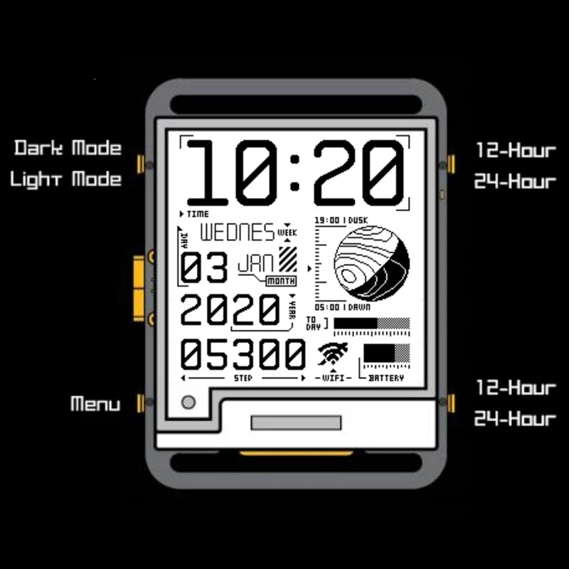 ESP32 Smart Watch E-Paper Watch Black PCB+Electronic Components WATCHY E-INK WATCH BASED On ESP32 Type-C Port