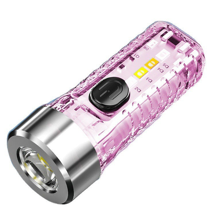 Mini Luminous Multi-Function Red And Blue Flashlight