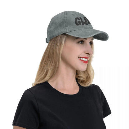 "Aim for Style: Distressed Denim Glock Tactical Shooting Baseball Caps"