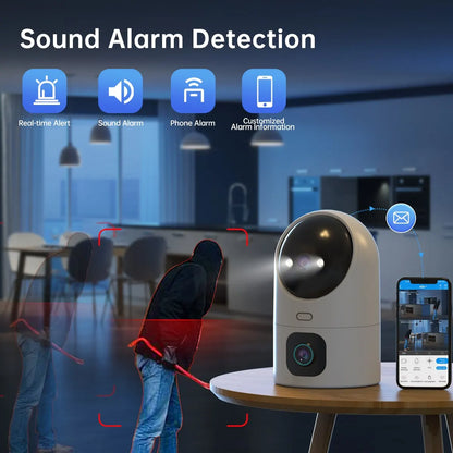 10X Zoom Dual Lens Auto Tracking WiFi CCTV Camera