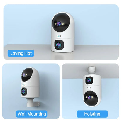 10X Zoom Dual Lens Auto Tracking WiFi CCTV Camera