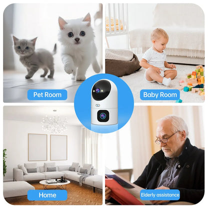 10X Zoom Dual Lens Auto Tracking WiFi CCTV Camera