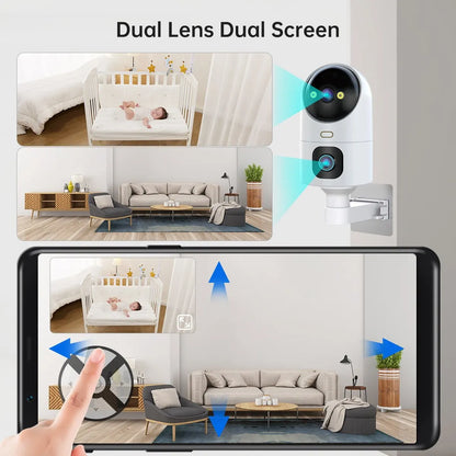 10X Zoom Dual Lens Auto Tracking WiFi CCTV Camera