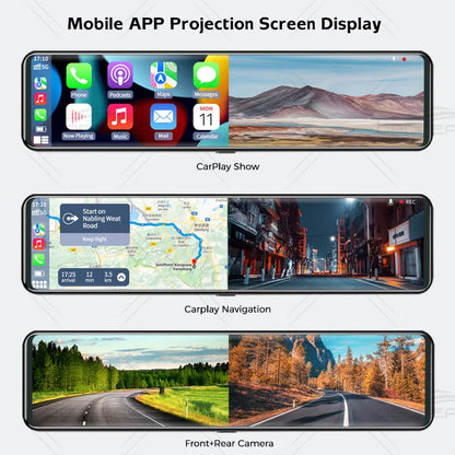 "K4 11.26" Carplay & Android Auto Enabled Dash Cam: Ultimate Driving Assistant"