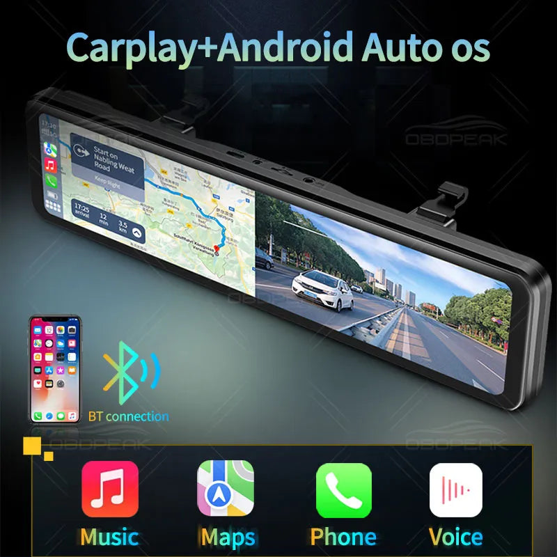 "K4 11.26" Carplay & Android Auto Enabled Dash Cam: Ultimate Driving Assistant"