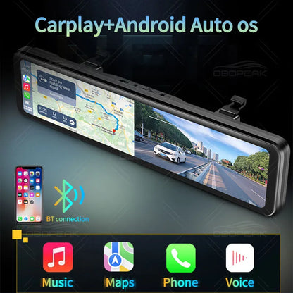 "K4 11.26" Carplay & Android Auto Enabled Dash Cam: Ultimate Driving Assistant"