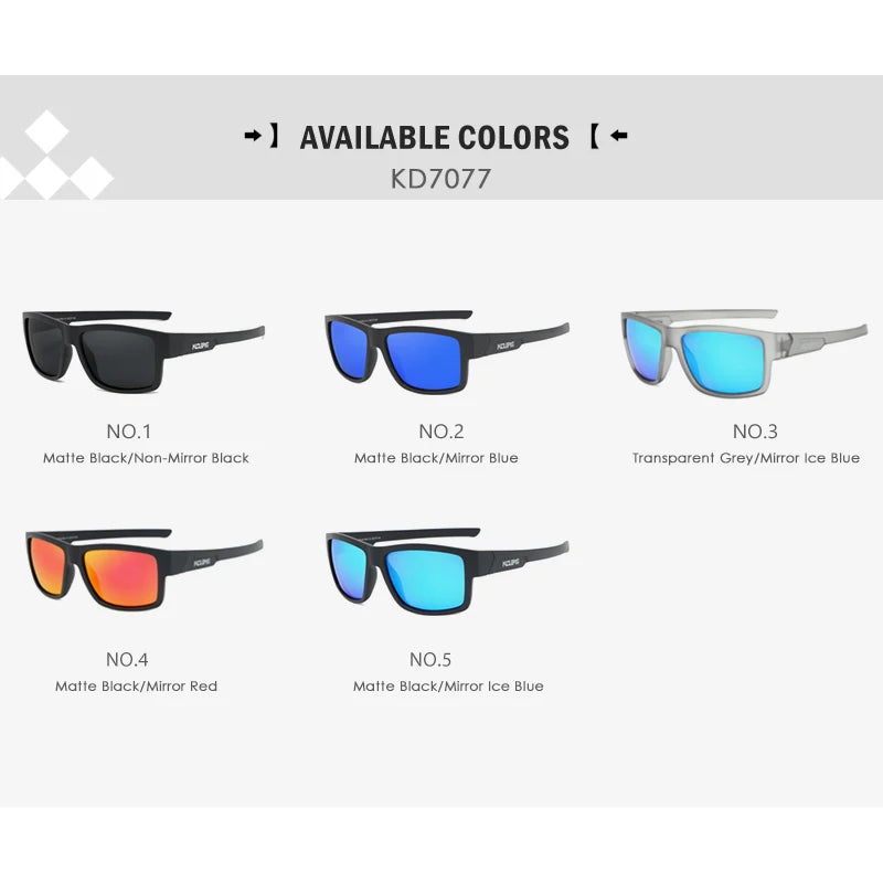 KDEAM One Piece Sports Sunglasses for Men Polarized UV400 Women