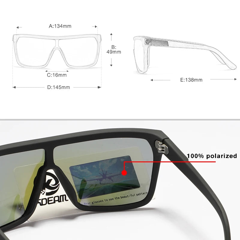 Experience Ultimate Comfort & Style with KDEAM One-Piece Polarized Sunglasses for Men & Women
