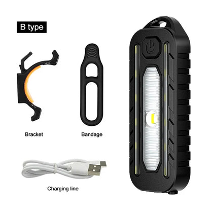 Shoulder Light with Clip USB Rechargeable Flashlights Warning Safety Torch