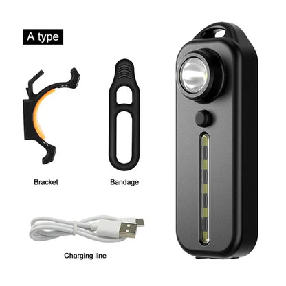 Shoulder Light with Clip USB Rechargeable Flashlights Warning Safety Torch