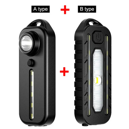 Shoulder Light with Clip USB Rechargeable Flashlights Warning Safety Torch