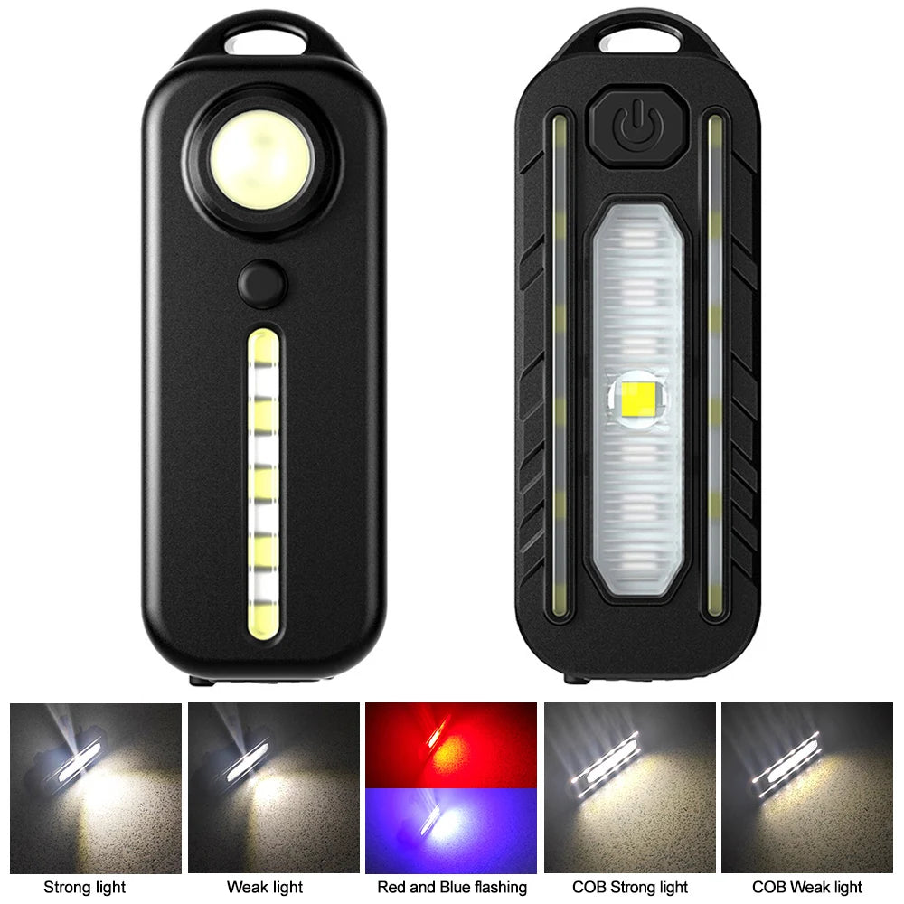 Shoulder Light with Clip USB Rechargeable Flashlights Warning Safety Torch