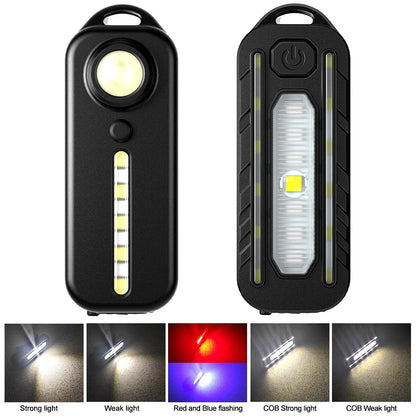 Shoulder Light with Clip USB Rechargeable Flashlights Warning Safety Torch