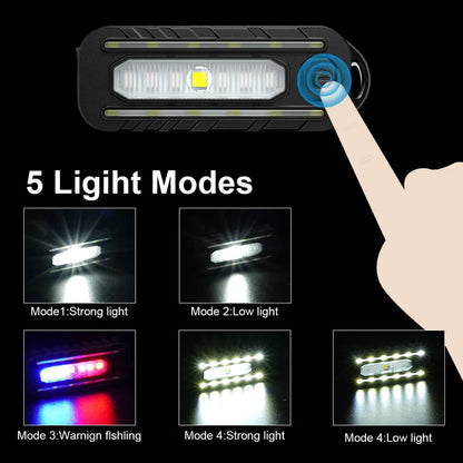 Shoulder Light with Clip USB Rechargeable Flashlights Warning Safety Torch