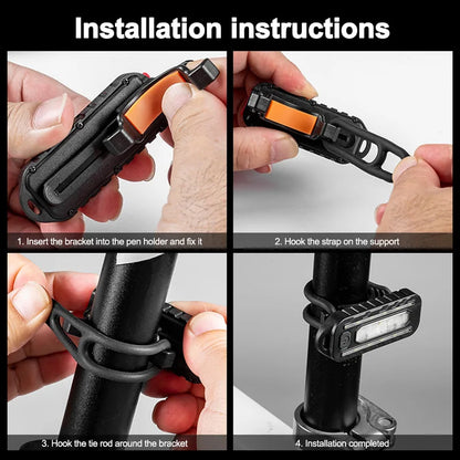 Shoulder Light with Clip USB Rechargeable Flashlights Warning Safety Torch