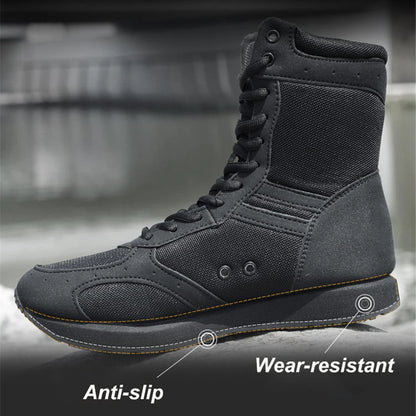 Men's Military Outdoor Desert Combat Tactic Mid-calf Boots Men Snow Tactical Hiking Boots Ultra-light Hiking Combat Ankle Boots