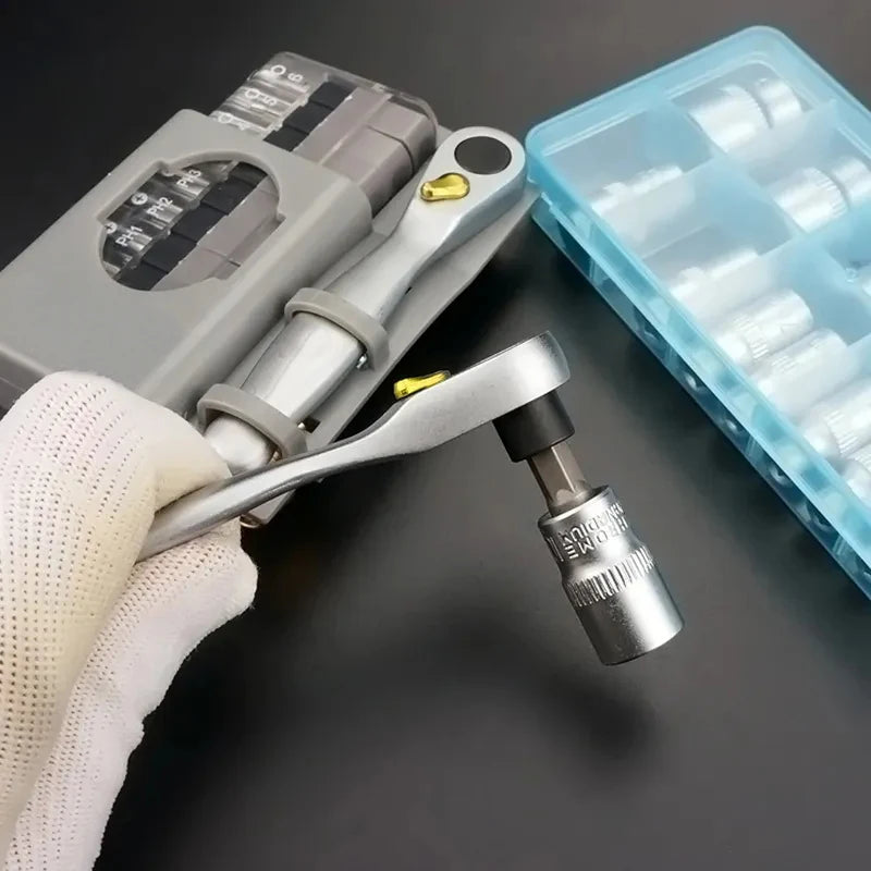 Mini Ratchet wrench screwdriver bit set ,Multi Functional Tool.