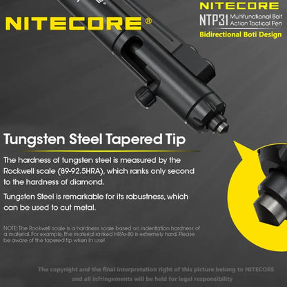 Optimize Your Safety with the NITECORE NTP31 Tactical Pen