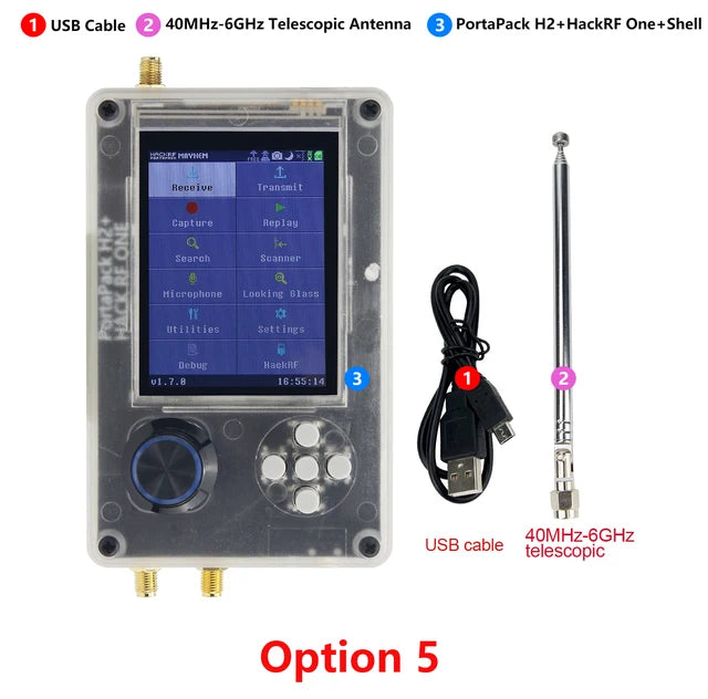Upgraded HackRF One R9 with PortaPack H2 - Enhanced SDR Capabilities from 1MHz to 6GHz