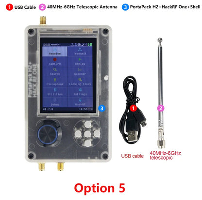 Upgraded HackRF One R9 with PortaPack H2 - Enhanced SDR Capabilities from 1MHz to 6GHz