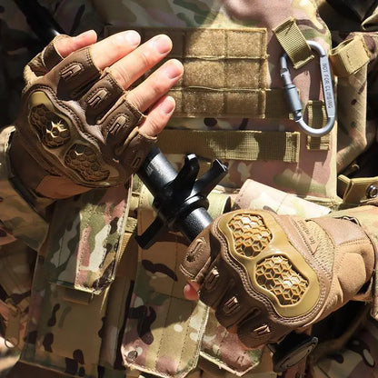 New Men Half Finger Tactical Gloves Shock Absorbing