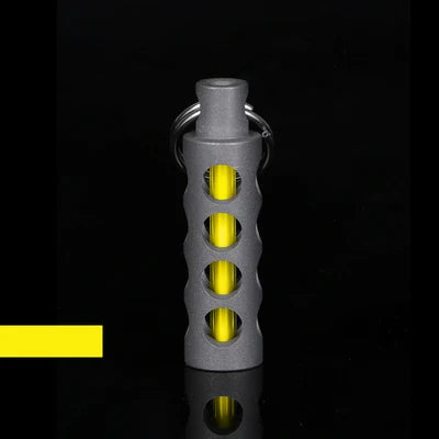 Outdoor EDC Luminous Lights Automatic Light 25 Years Titanium Alloy Key Ring Tube