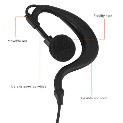 PTT MIC G Shape Earpiece Headset for Sepura STP8000 Walkie Talkie Ham Radio Hf Transceiver Handy C1035A