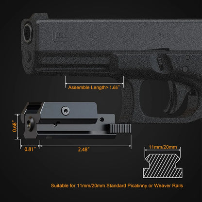 Red Green Dot Laser Sight Type-C Charging Quick Release Hunting Gun Laser Sight Tactical Laser Pointer for Glock Taurus