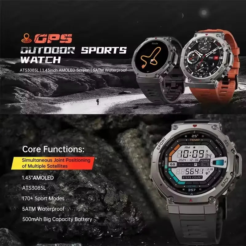 T-Rex 3 Built-in Dual-band GPS Smart Watch