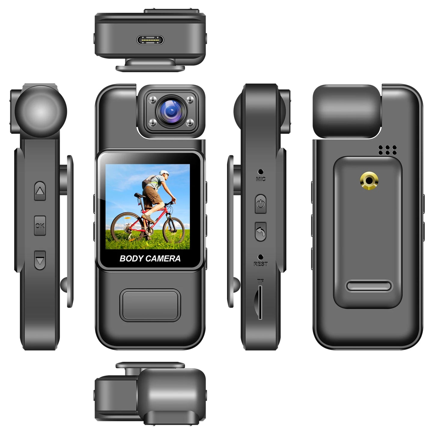 Ultra HD 8K Wifi Camera Digital Video Mini Portable/ Handheld Law Enforcement Recorder 180° Rotatable Lens