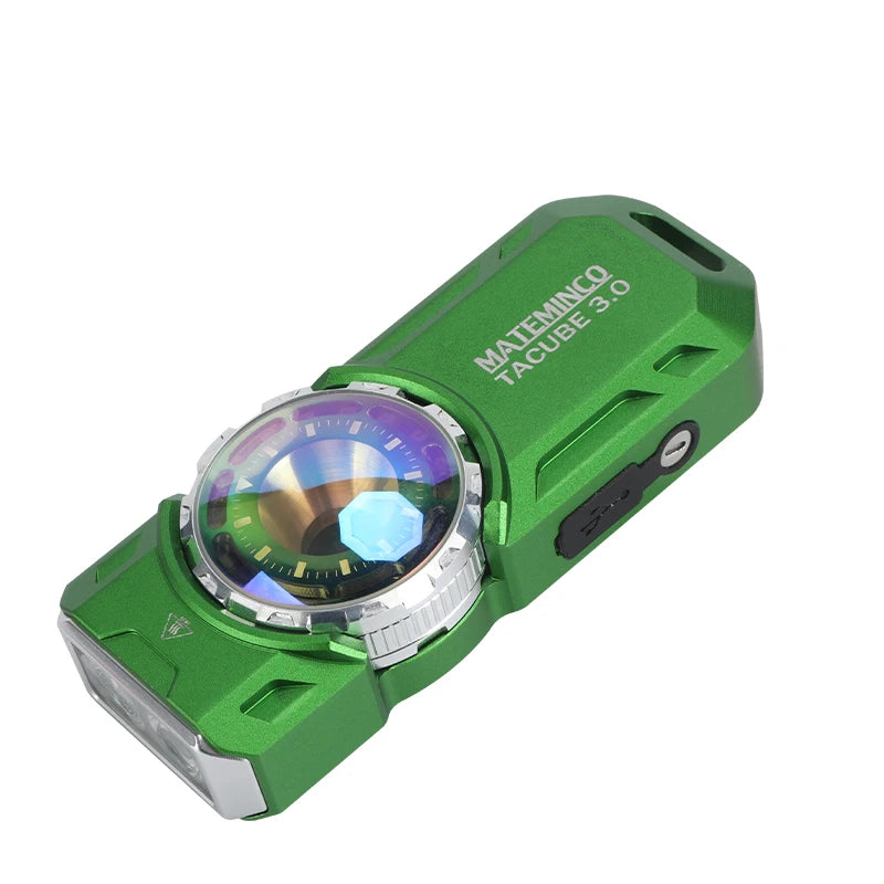 3.0 EDC RGB 1550lm Type-C Rechargeable Long Throw UV Tactical LED Torch Flashlight