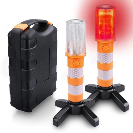 2pcs Warning Light Magnetic Flashlight Emergency Roadside Flares
