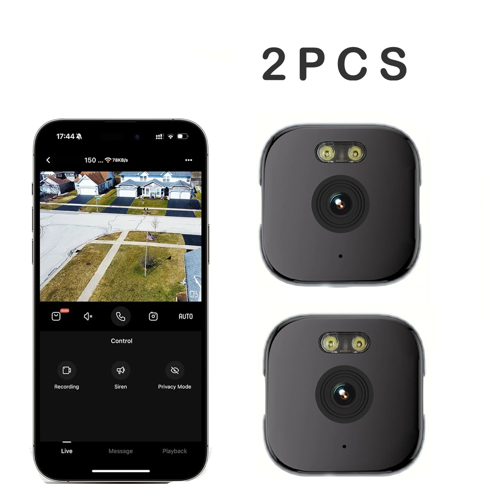 Windows Side Camera 2PCS Window Camera - Replaces Outdoor Cameras | 2.4/5GHz Wi-Fi | 3MP R ...