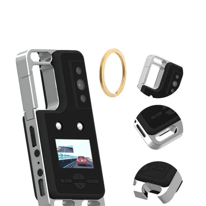 2K HD Mini Camera Keychain Outdoor Lighting Camcorder 1080P Sports Cam Motorcycle Riding Waterproof Back Clip Video Recorder DV