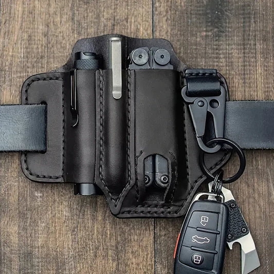 Tactical Multi Tool Belt Leather Tool Storage  Holster