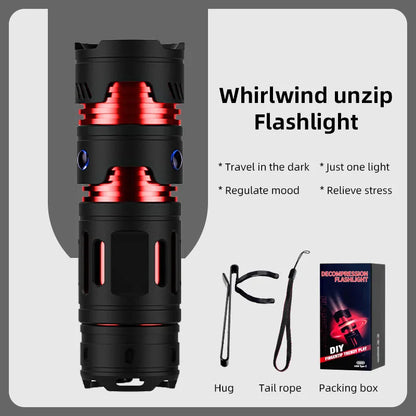 Finger Fidget Spinner Gyroscope+flashlight XPG LED Flashlight