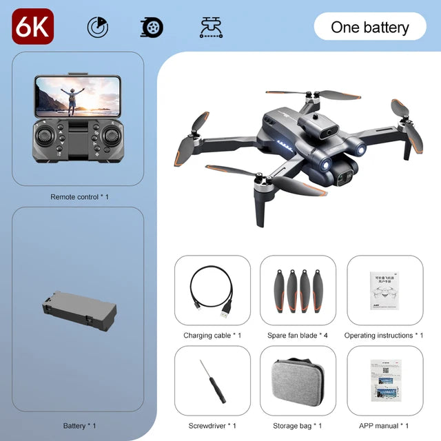 "S1S Pro Drone 2023: 8K HD Camera & 4K Obstacle Avoidance - Foldable Brushless Quadcopter for Aerial Photography, 3km Range"
