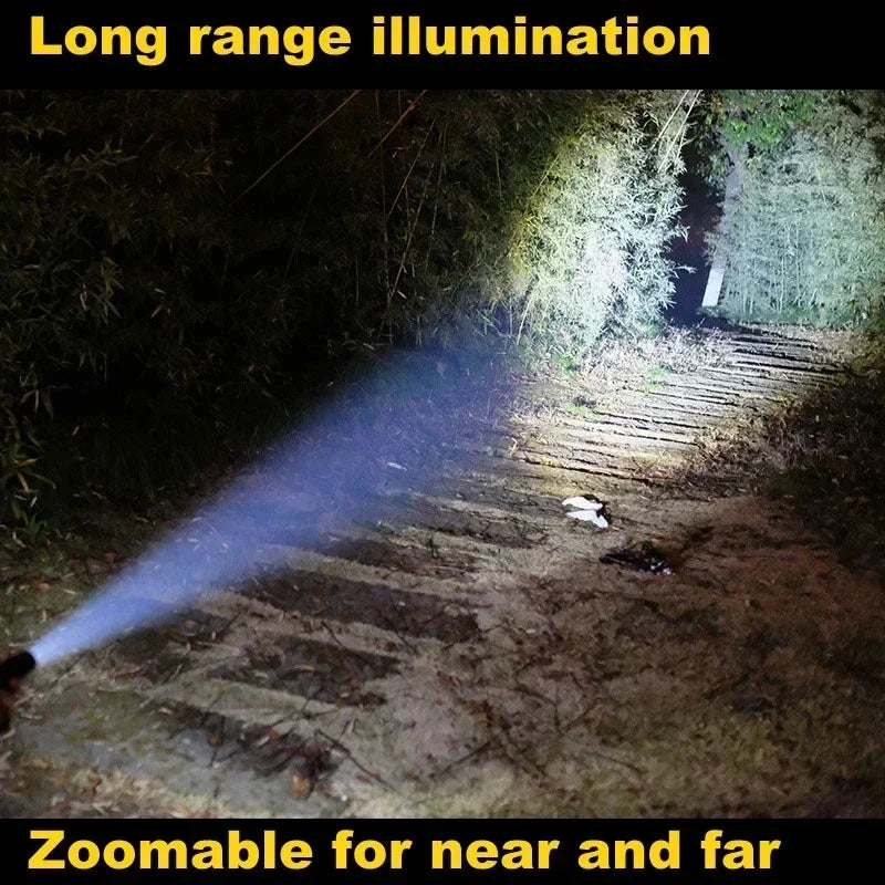 2025 LED Flashlight Aluminum Alloy Extendable Baton
