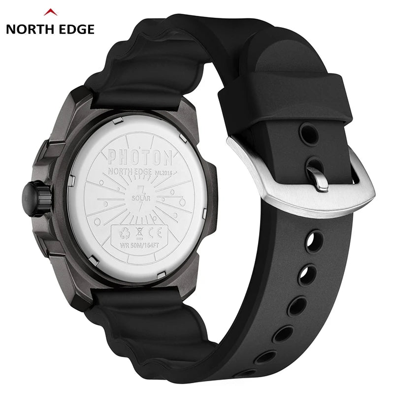 PHOTON Men Digital Solar Powered Military Watch Waterproof 50M Men