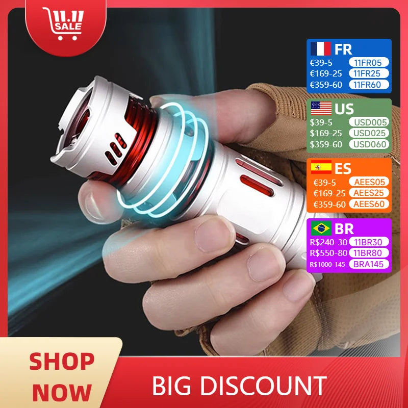 Finger Fidget Spinner Gyroscope+flashlight XPG LED Flashlight