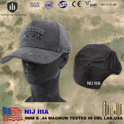 Balistic  baseball Cap - 9MM.44mag For Covert Close Protection Operators