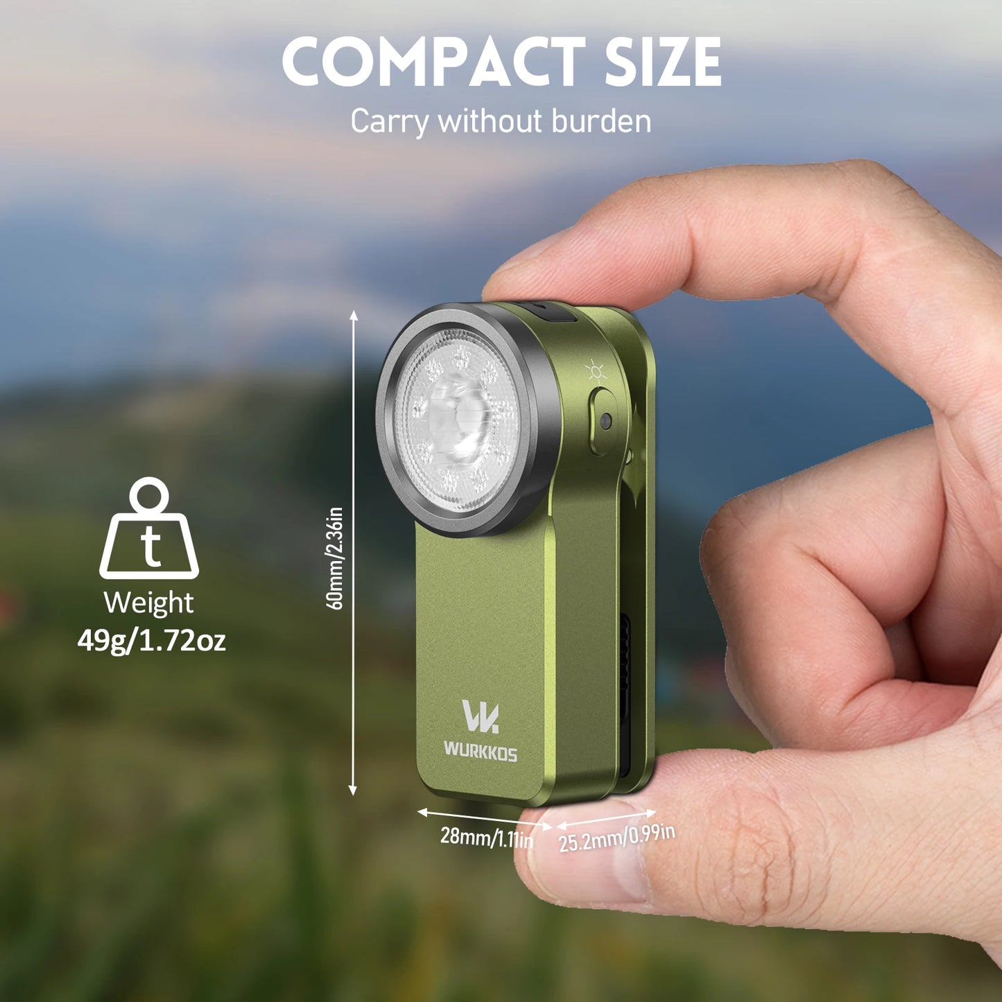 HD03 Clip Light 680LM USB C Rechargeable Pocket Flashlight