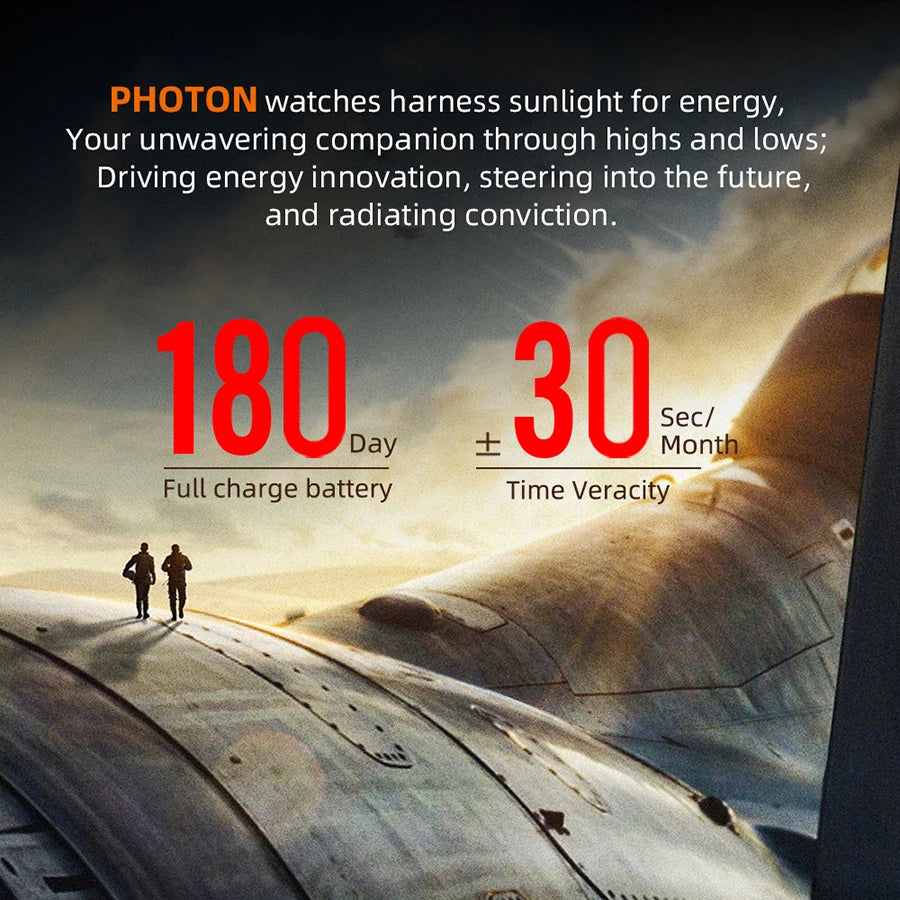PHOTON Men Digital Solar Powered Military Watch Waterproof 50M Men
