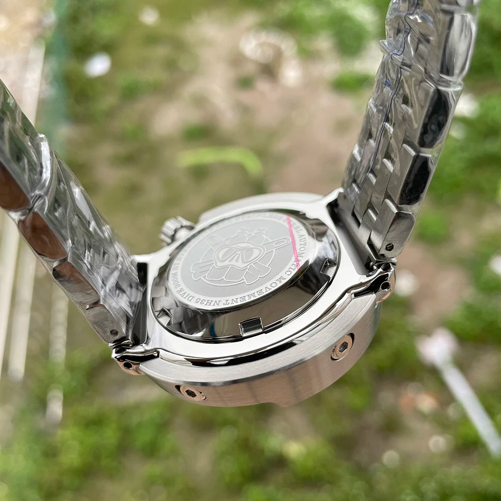 STEELDIVE Brand SD1975C Super Luminous 47.5MM Big Tuna 30Bar Waterproof Luminous NH35 Sports Mechanical Dive Watch For Men