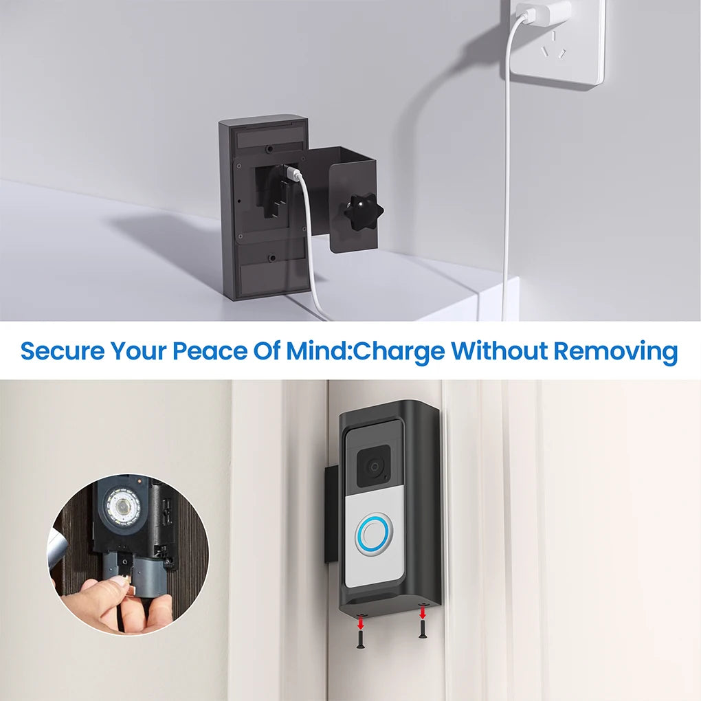 Stainless Steel Video For No Required Doorbell Mount With Theft Apartment Ring Video Doorbell Compatible With Ring