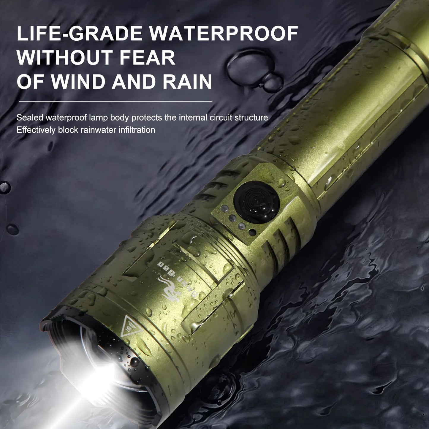 3000LM Outdoor Zoom Waterproof Flashlight